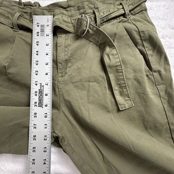 Torrid First at Fit Womens Olive Paperbag Canvas Crop Pants Size 0 Stretch New - Picture 8 of 10
